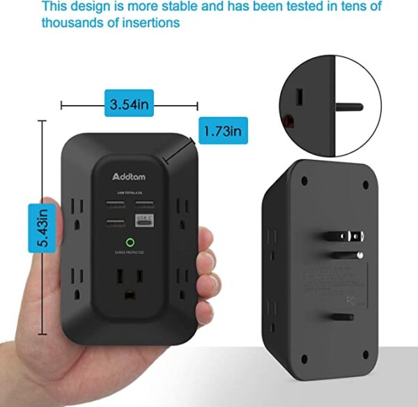 USB Wall Charger Surge Protector - Image 3